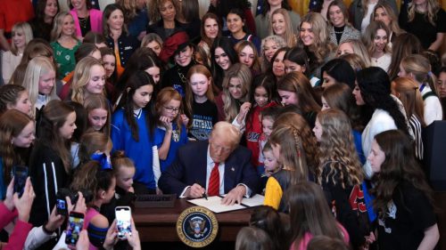 Another presidential executive order puts an end to men in women’s sports in America, at least for now.